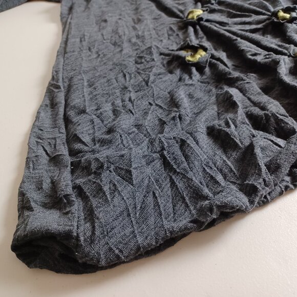 Simon Chang Ruched Neck Floret Midi Dress - Picture 6 of 16